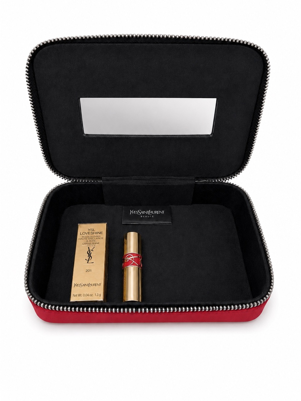 Yves Saint Laurent Studded Cosmetic Bag & Pouch Bundle • 201 Rosewood Blush - Picture 5 of 14